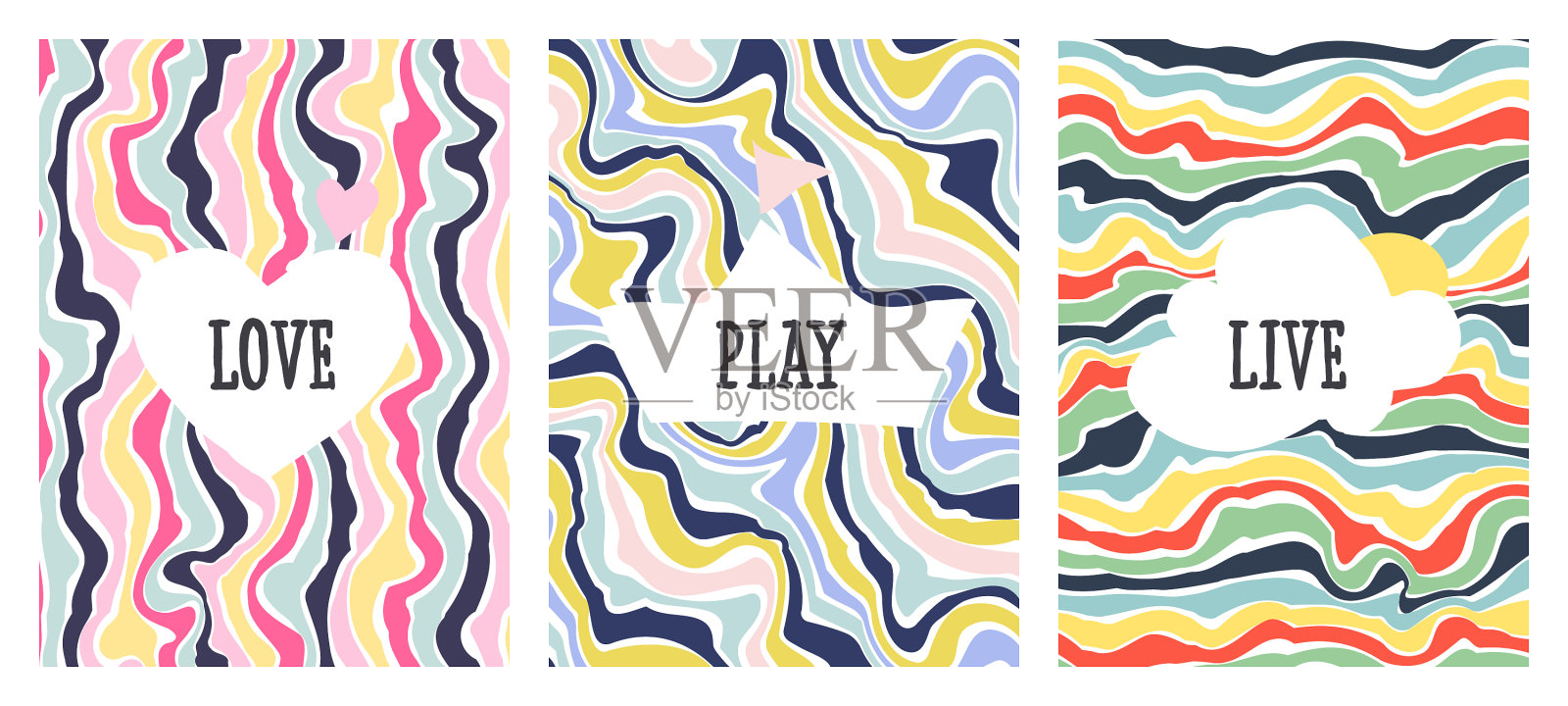 动态流体条纹背景设置图标素材