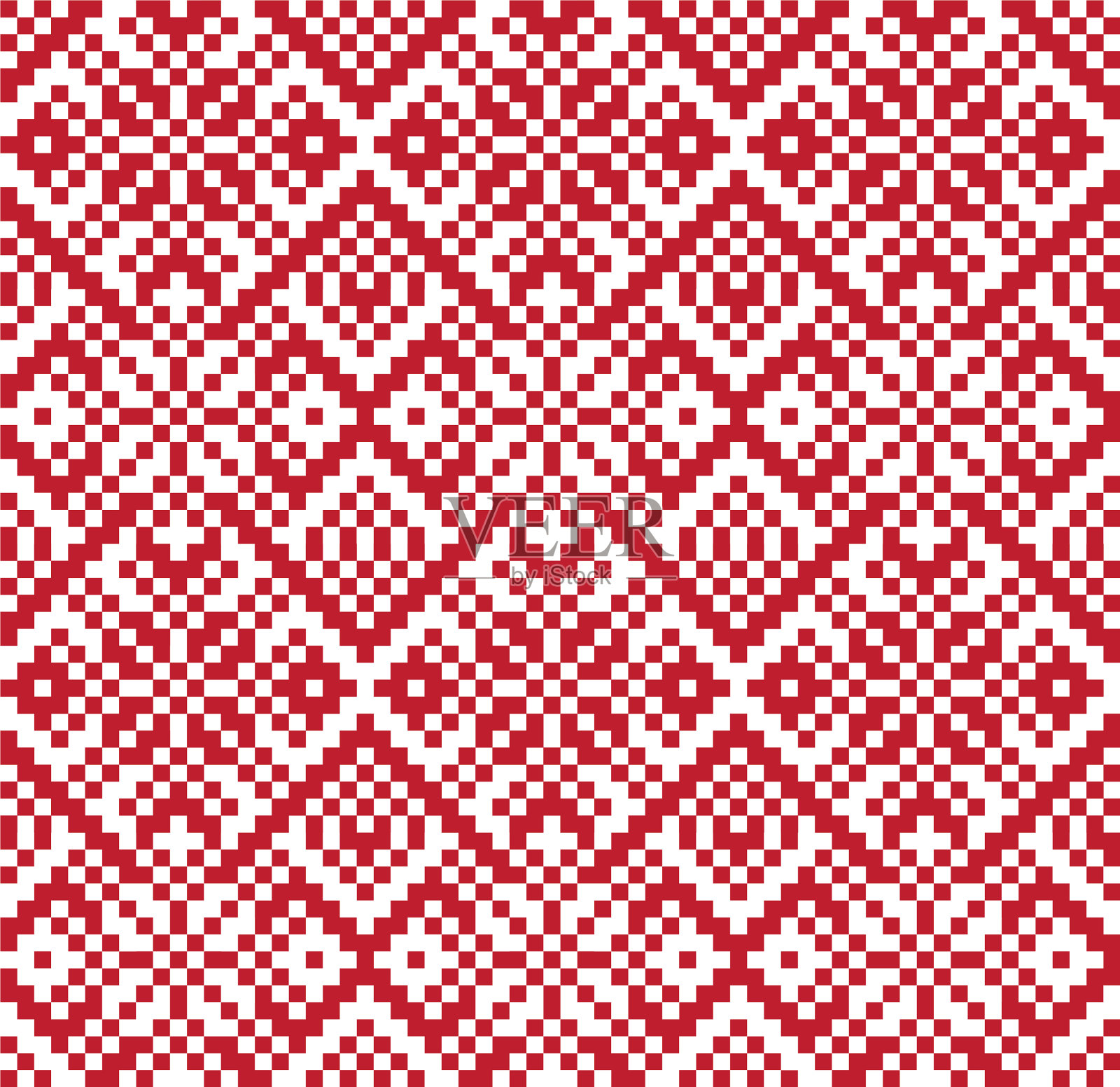 红色圣诞集市岛无缝图案插画图片素材