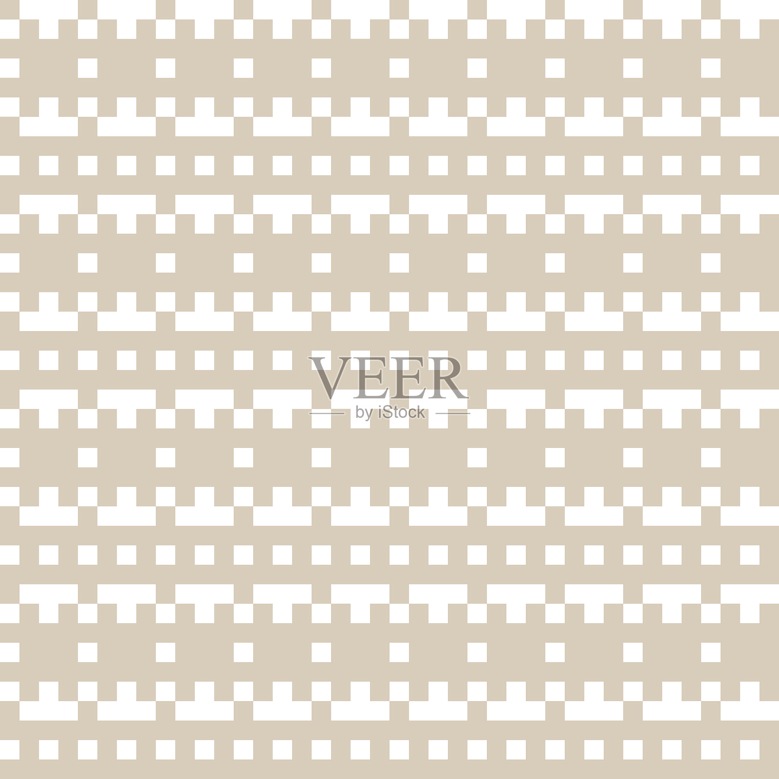 棕色圣诞集市岛无缝图案插画图片素材