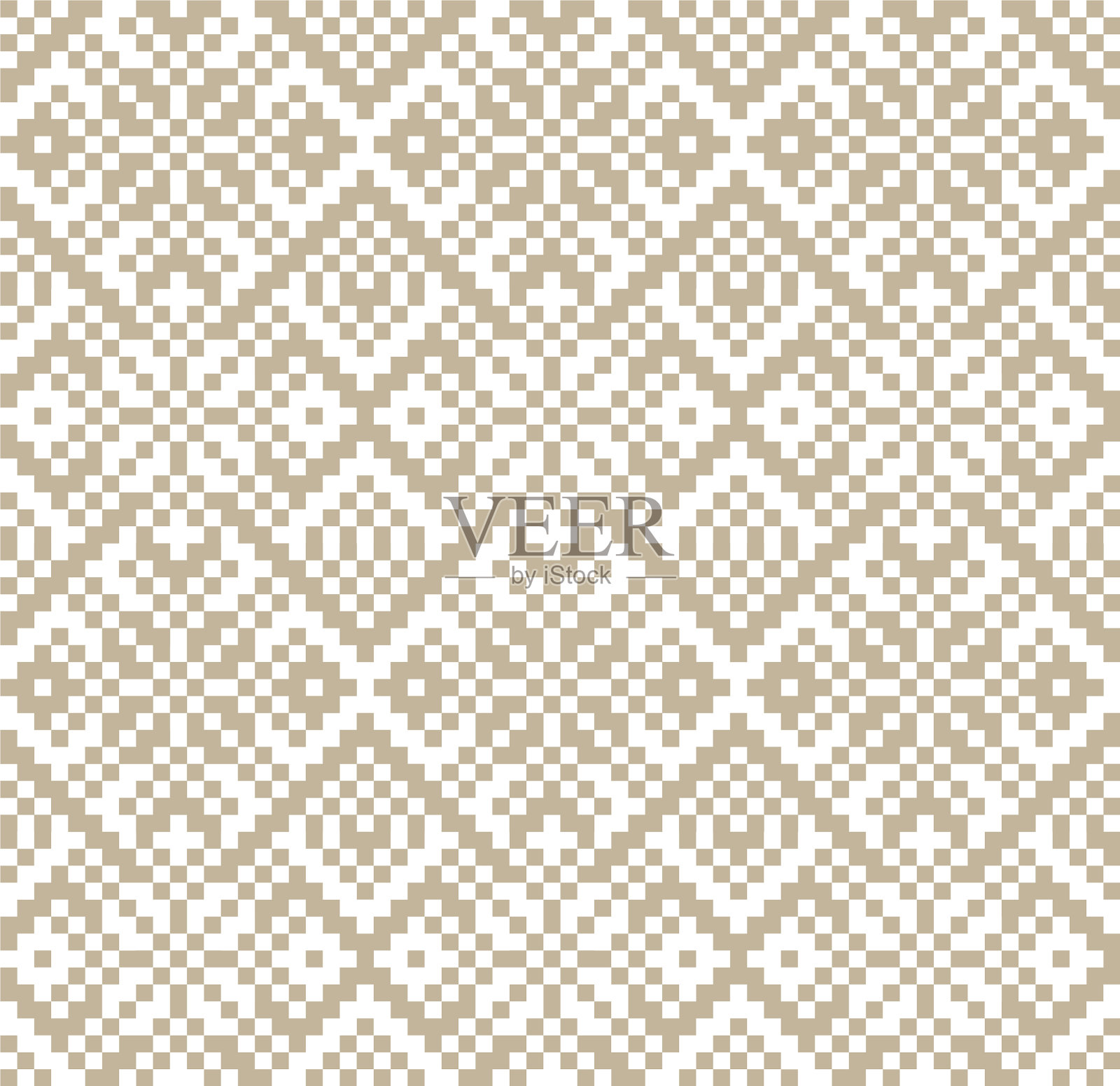 棕色圣诞集市岛无缝图案插画图片素材