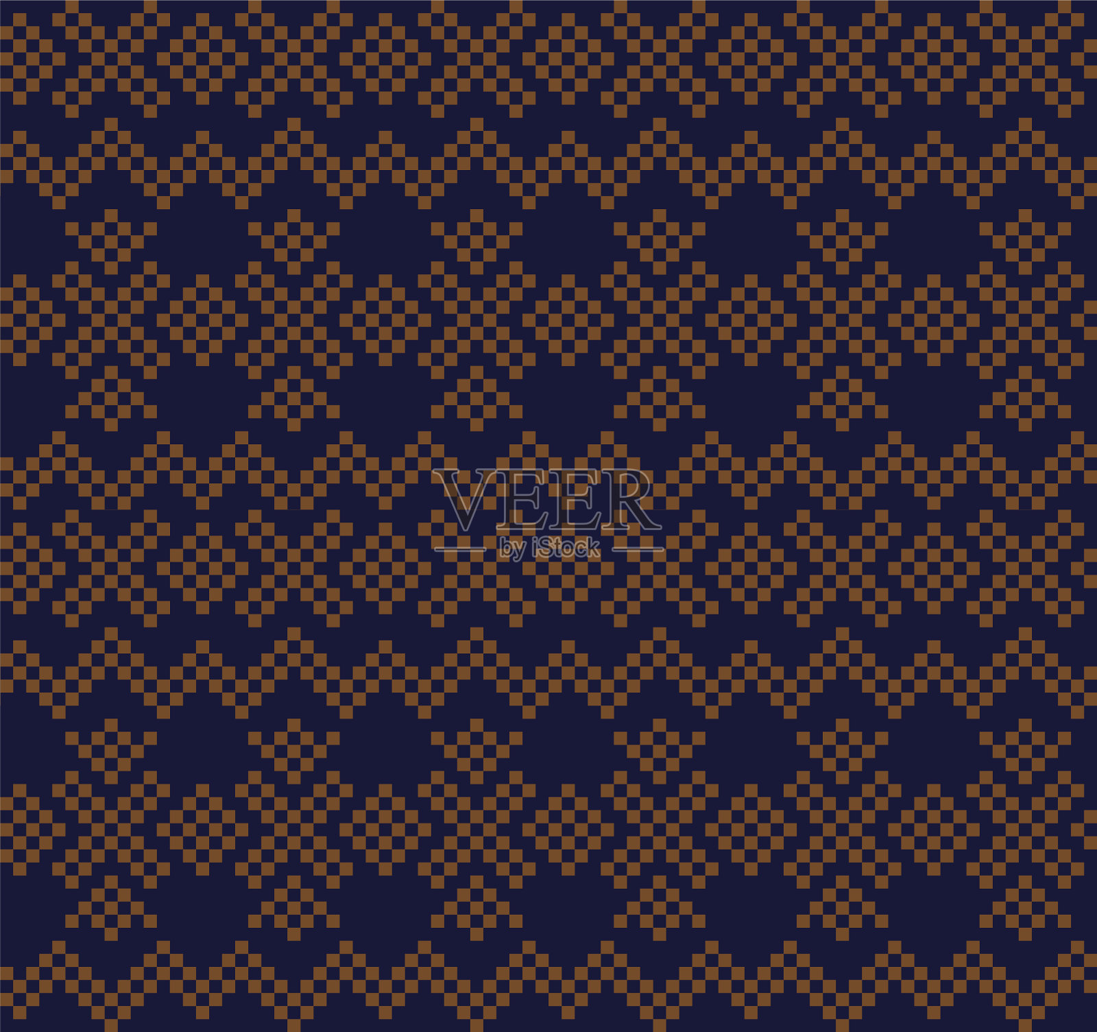 棕色圣诞集市岛无缝图案插画图片素材