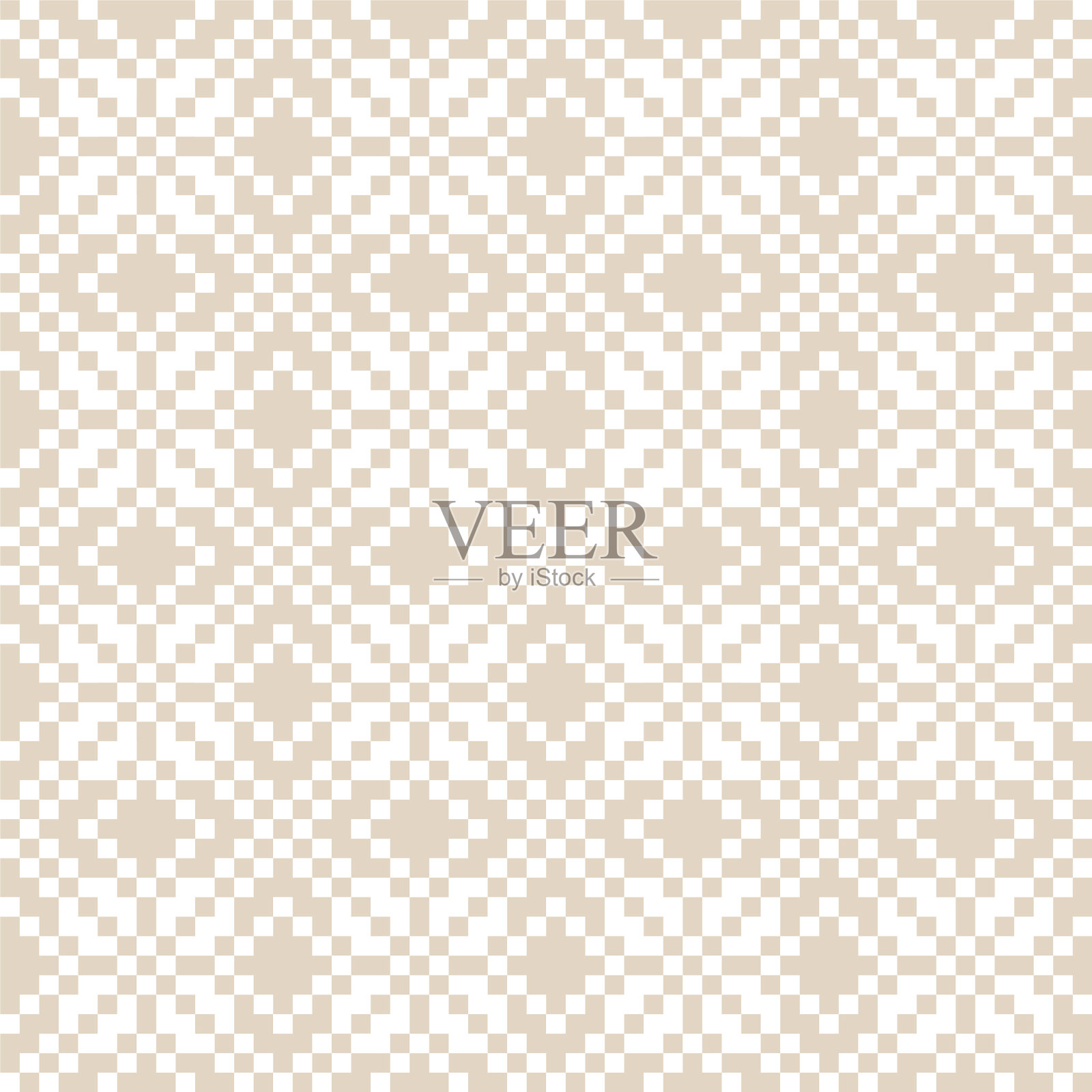 棕色圣诞集市岛无缝图案插画图片素材