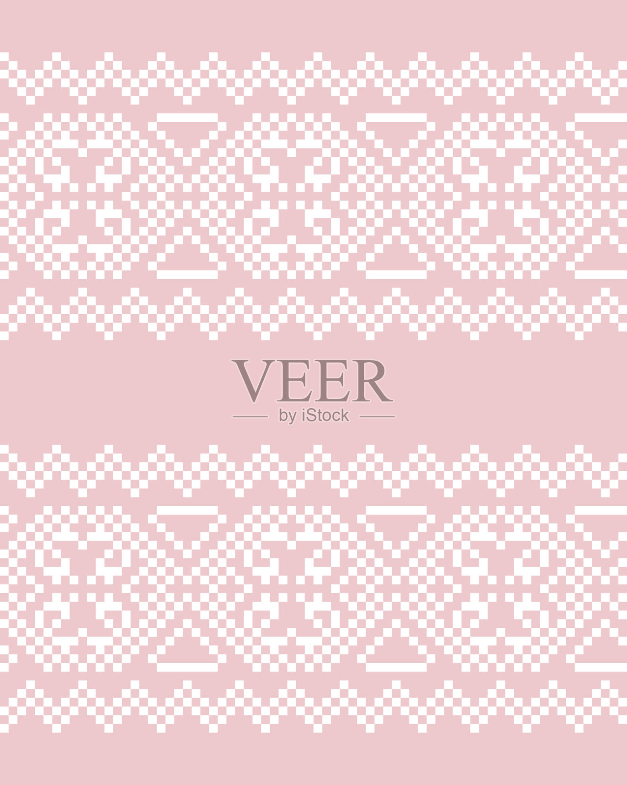 彩色圣诞集市岛无缝图案插画图片素材