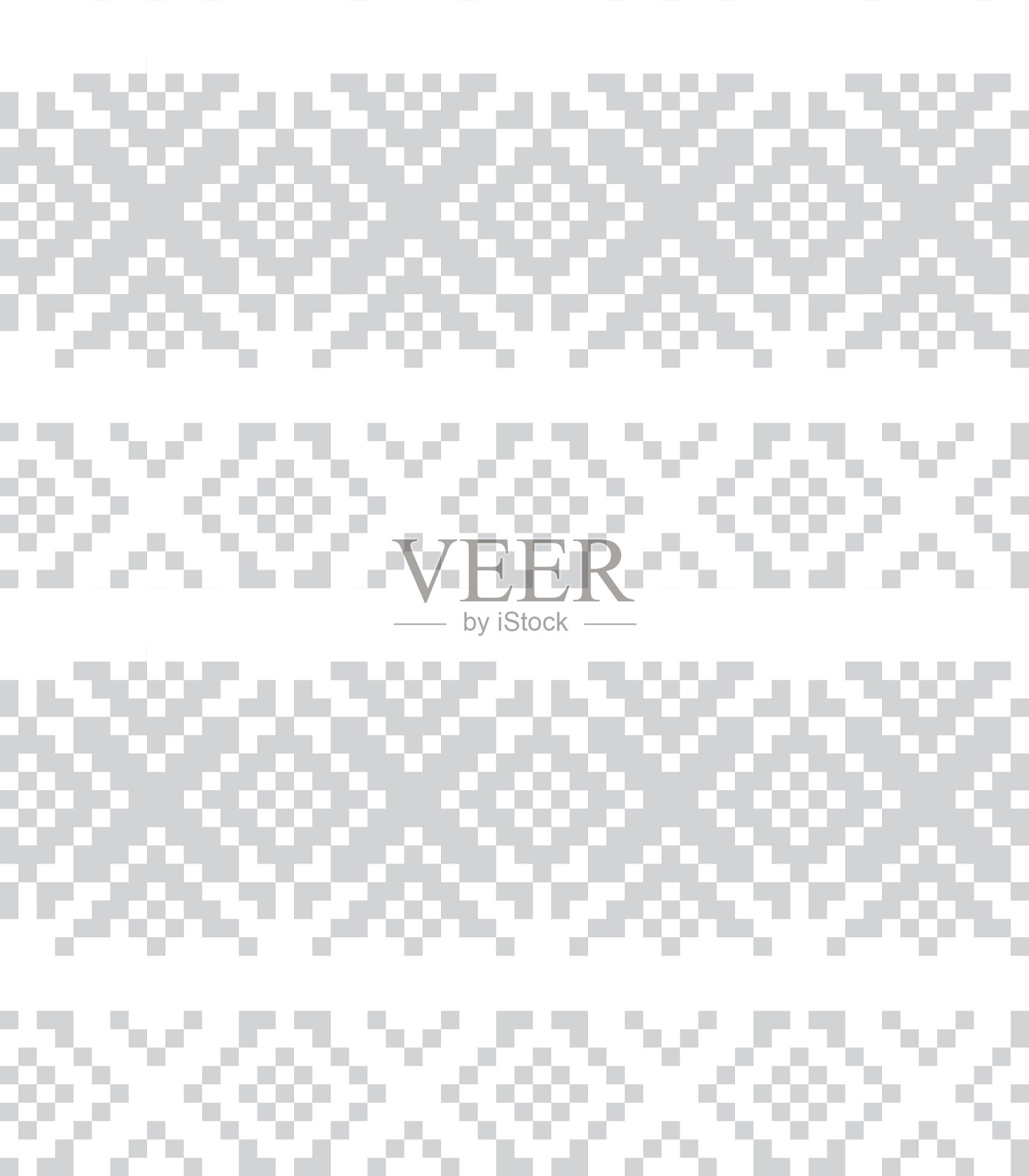 黑色和白色圣诞集市岛无缝插画图片素材