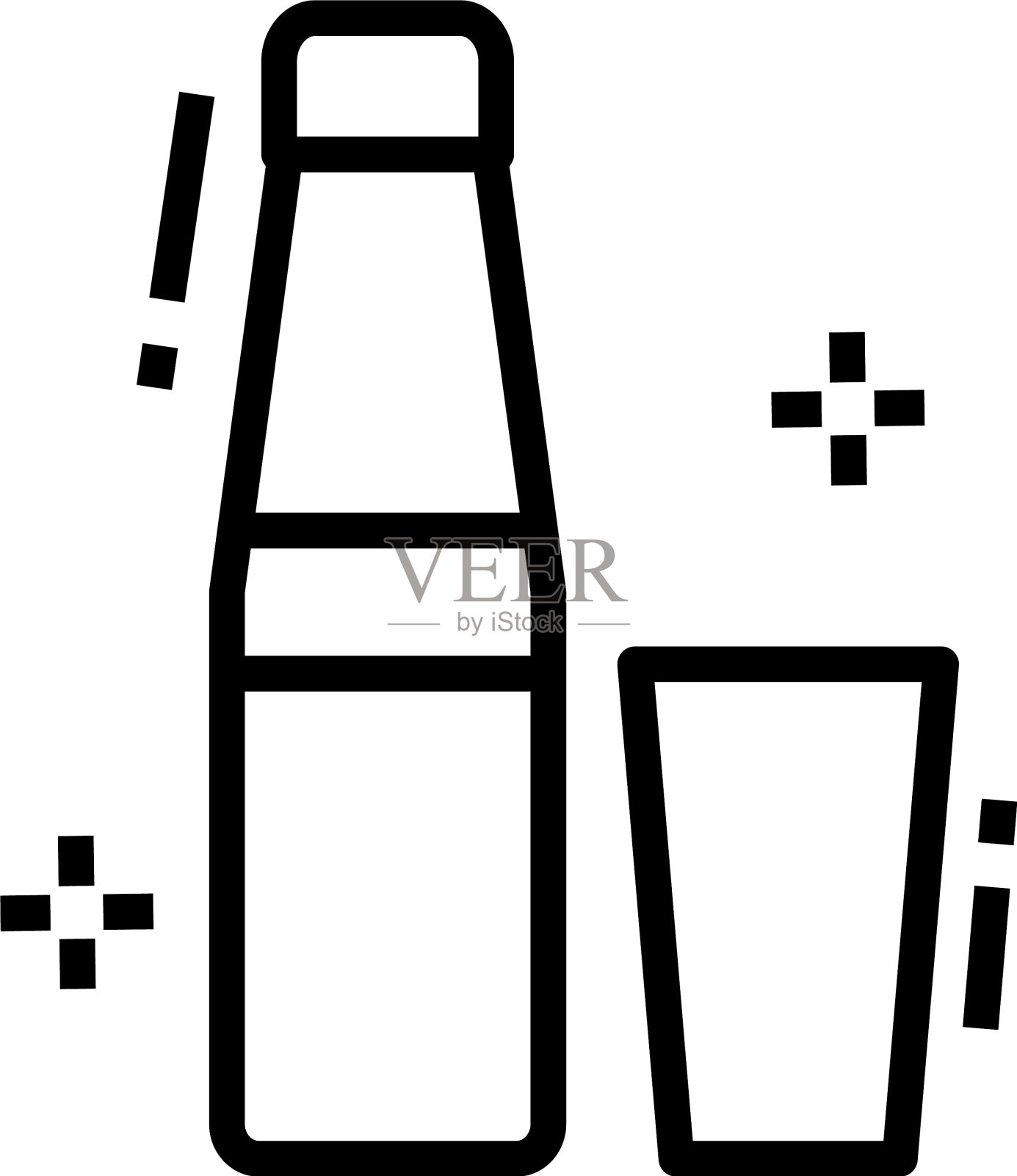 水瓶插画图片素材