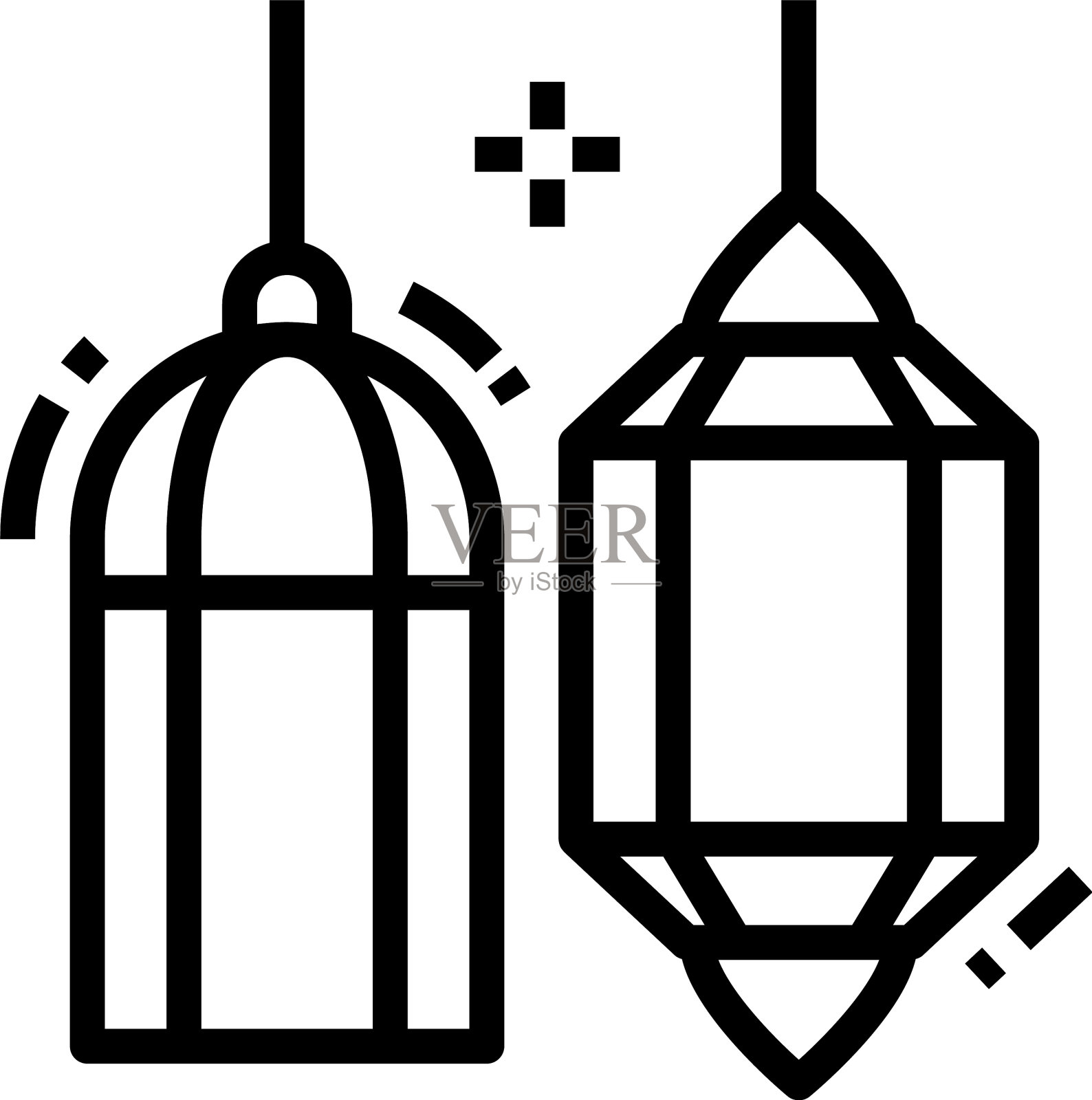 装饰灯笼插画图片素材