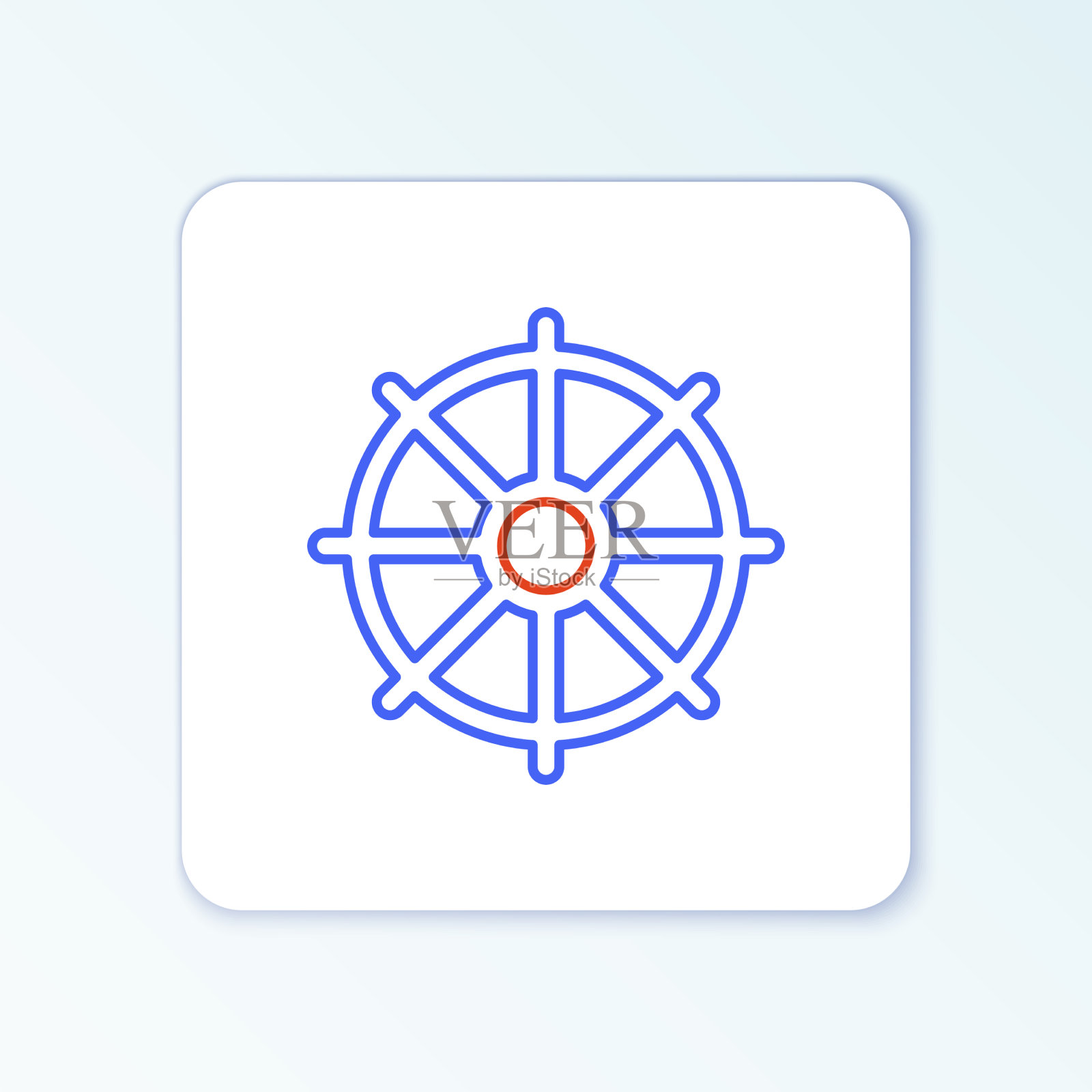 线达摩轮图标孤立在白色图标素材