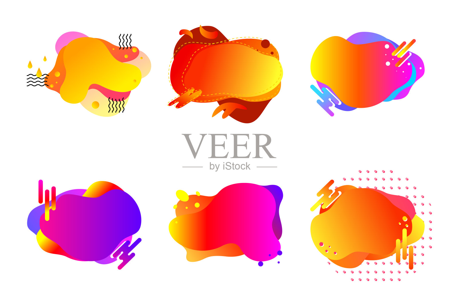 一套现代几何抽象形状与复制空间的文本。模板为网页设计，横幅，促销，贺卡，广告。插画图片素材