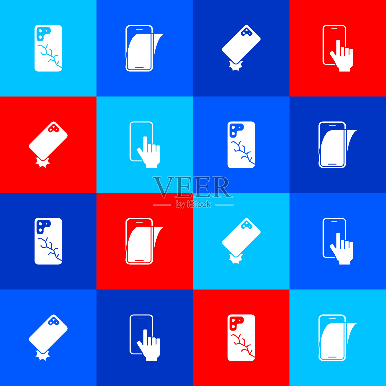 设置移动碎屏玻璃保护器图标素材