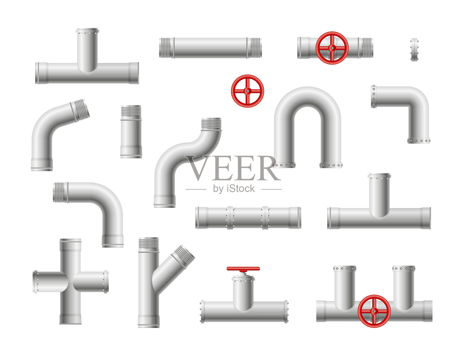 现实的管道插画图片素材