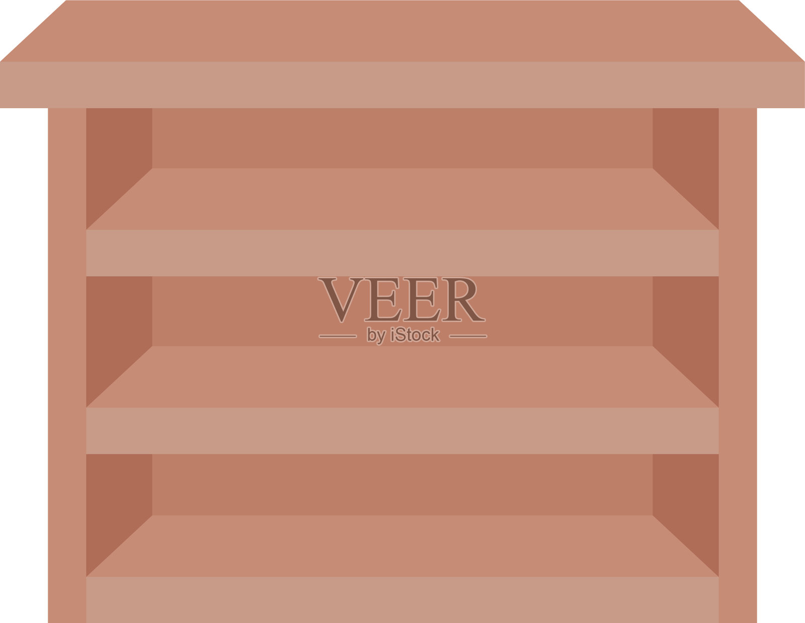 白色背景上的大架子插画图片素材