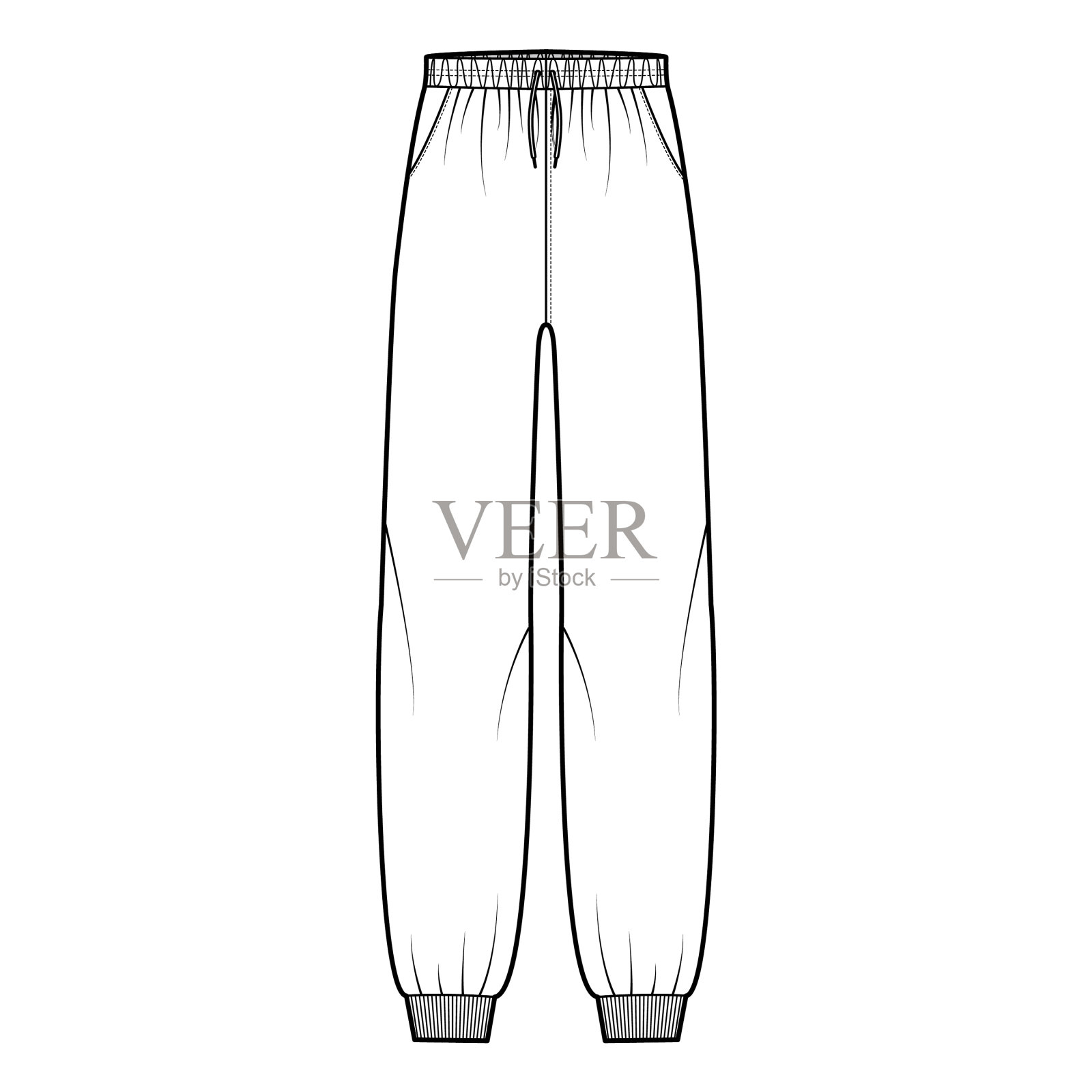 运动裤的技术与时尚插画图片素材