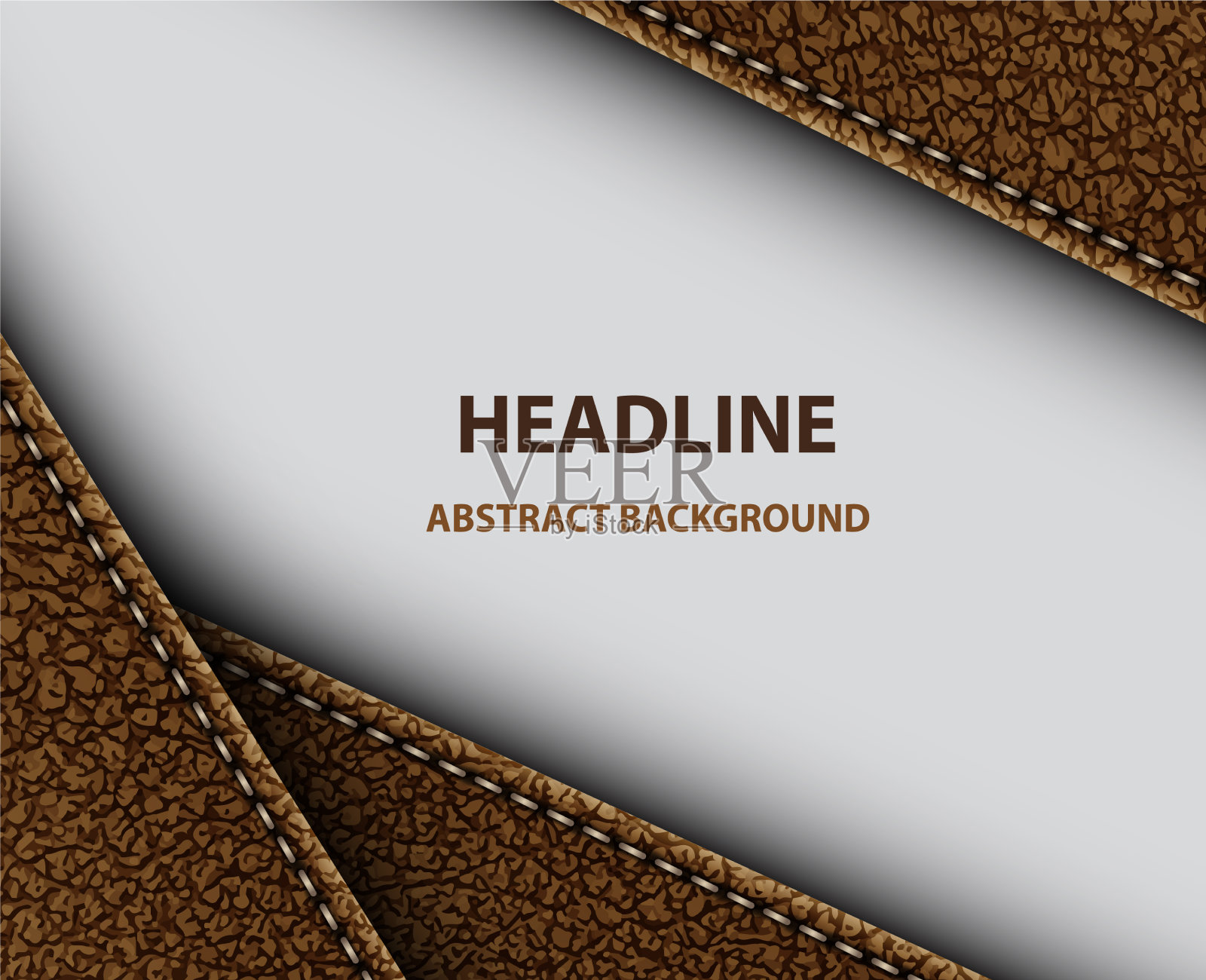 抽象背景与缝制棕色皮革插画图片素材