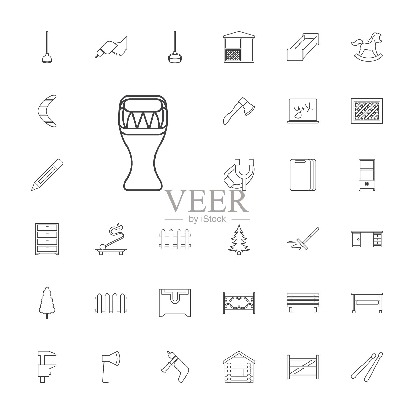 33个木头图标图标素材