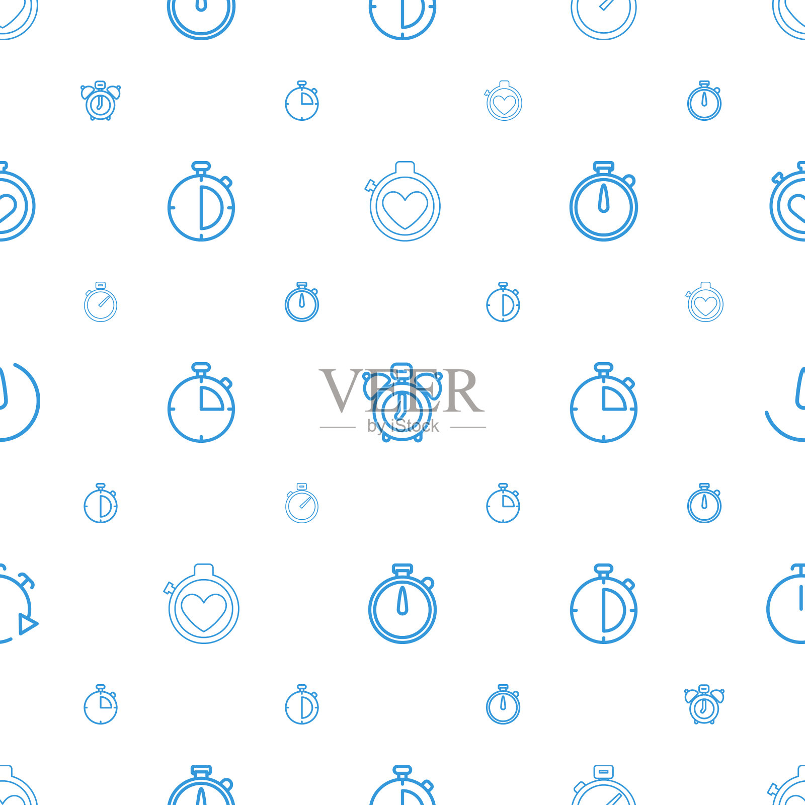 秒表图标图案无缝白色背景图标素材