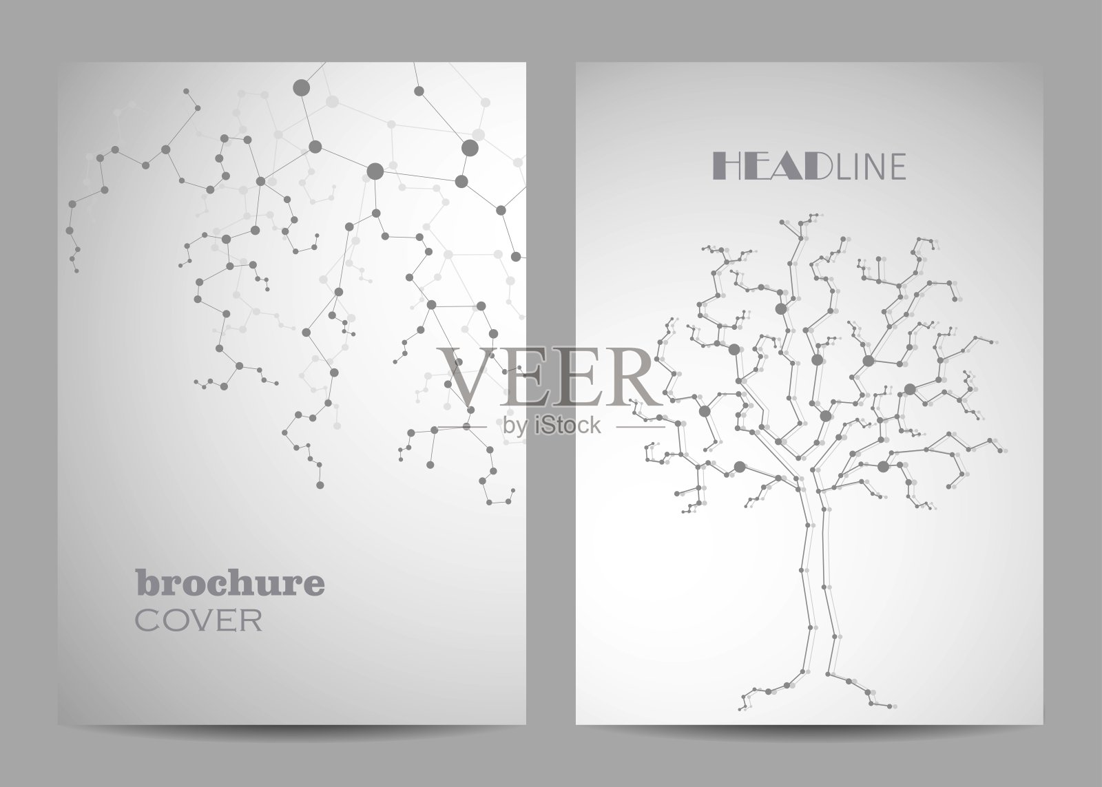 现代矢量模板的小册子封面在A4大小。设计模板素材