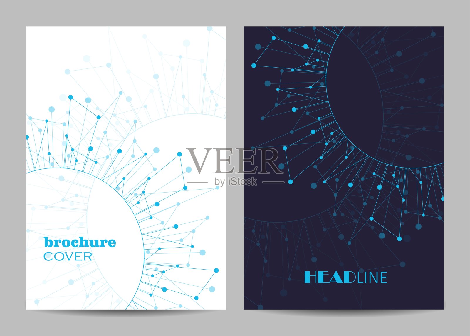 现代矢量模板的小册子封面在A4设计模板素材