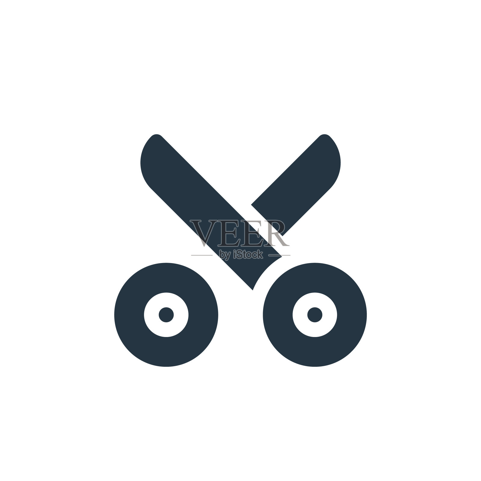 剪刀图标。字形剪刀图标用于网站设计和移动，应用程序开发，打印。剪子图标从填充图形设计集合孤立的白色背景。插画图片素材