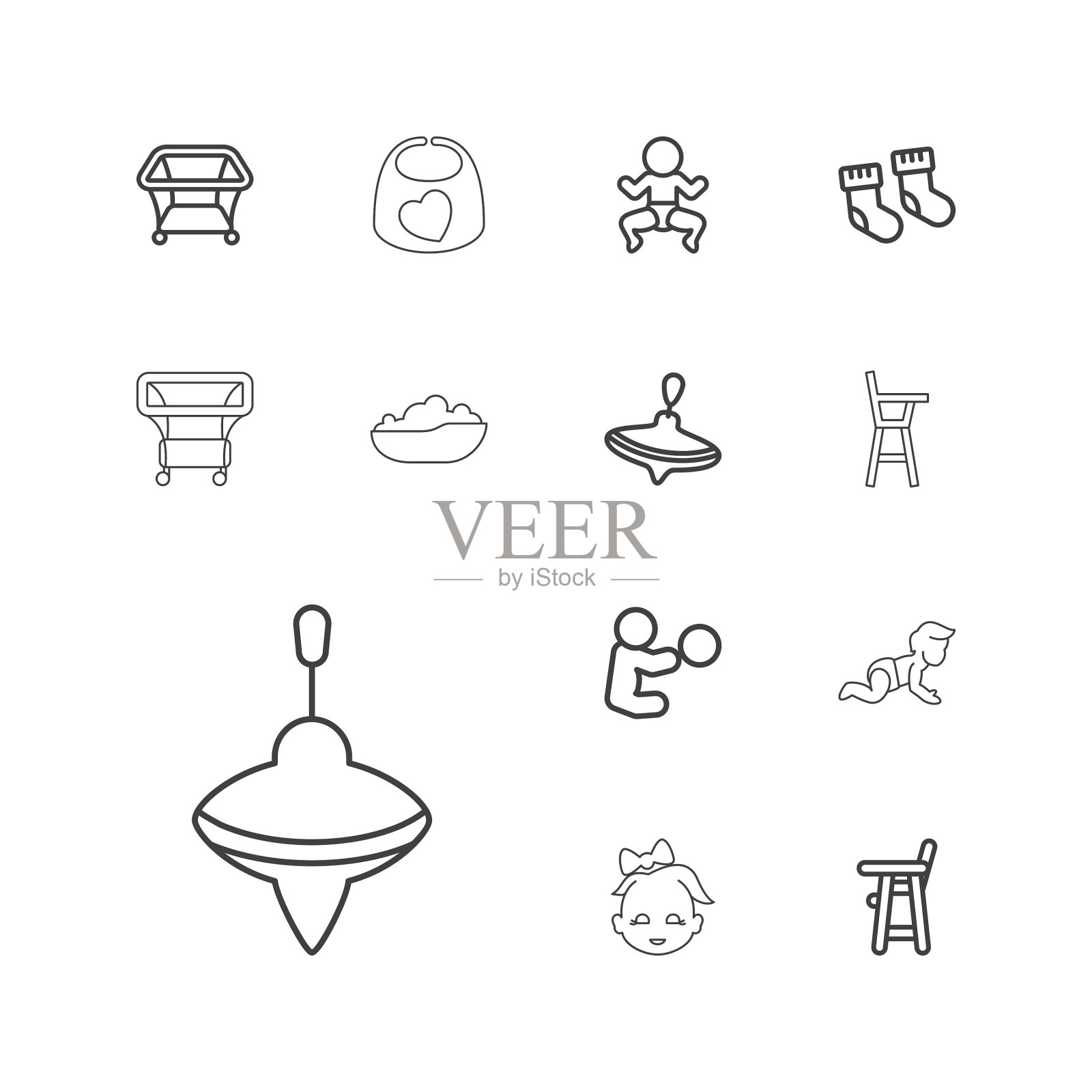 13个蹒跚学步的图标图标素材