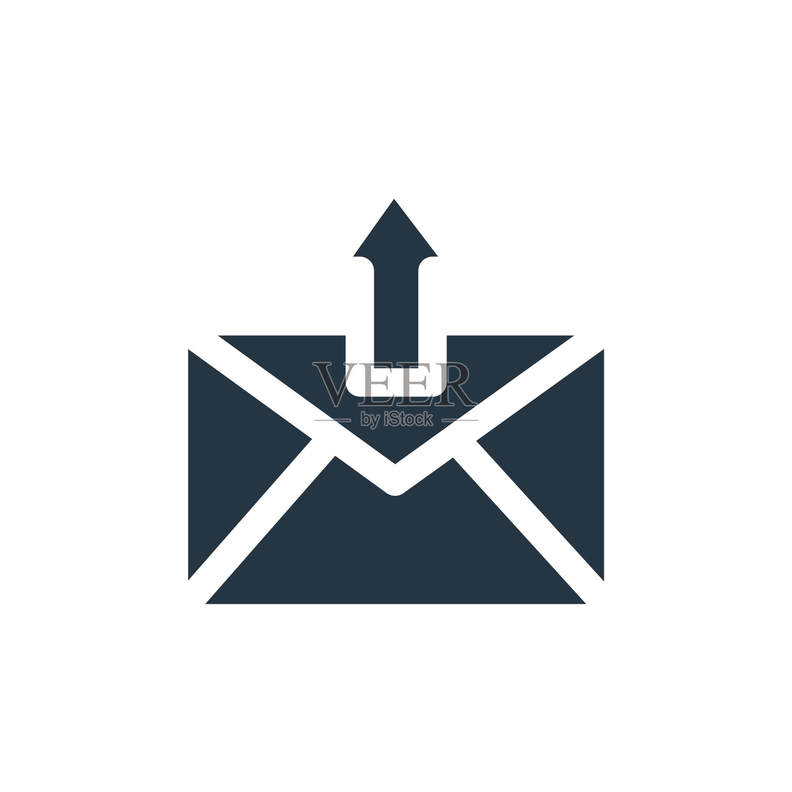 发送邮件图标。字形发送邮件图标为网站设计和移动，应用程序开发，打印。发送邮件图标从充满云计算收集孤立的白色背景。图标素材