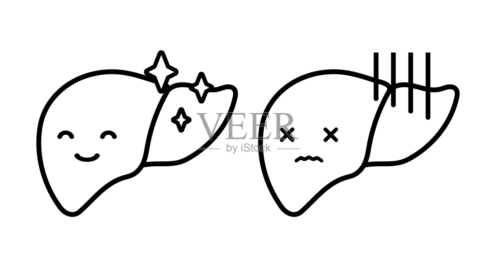 人类肝脏分离载体图解。设计元素图片