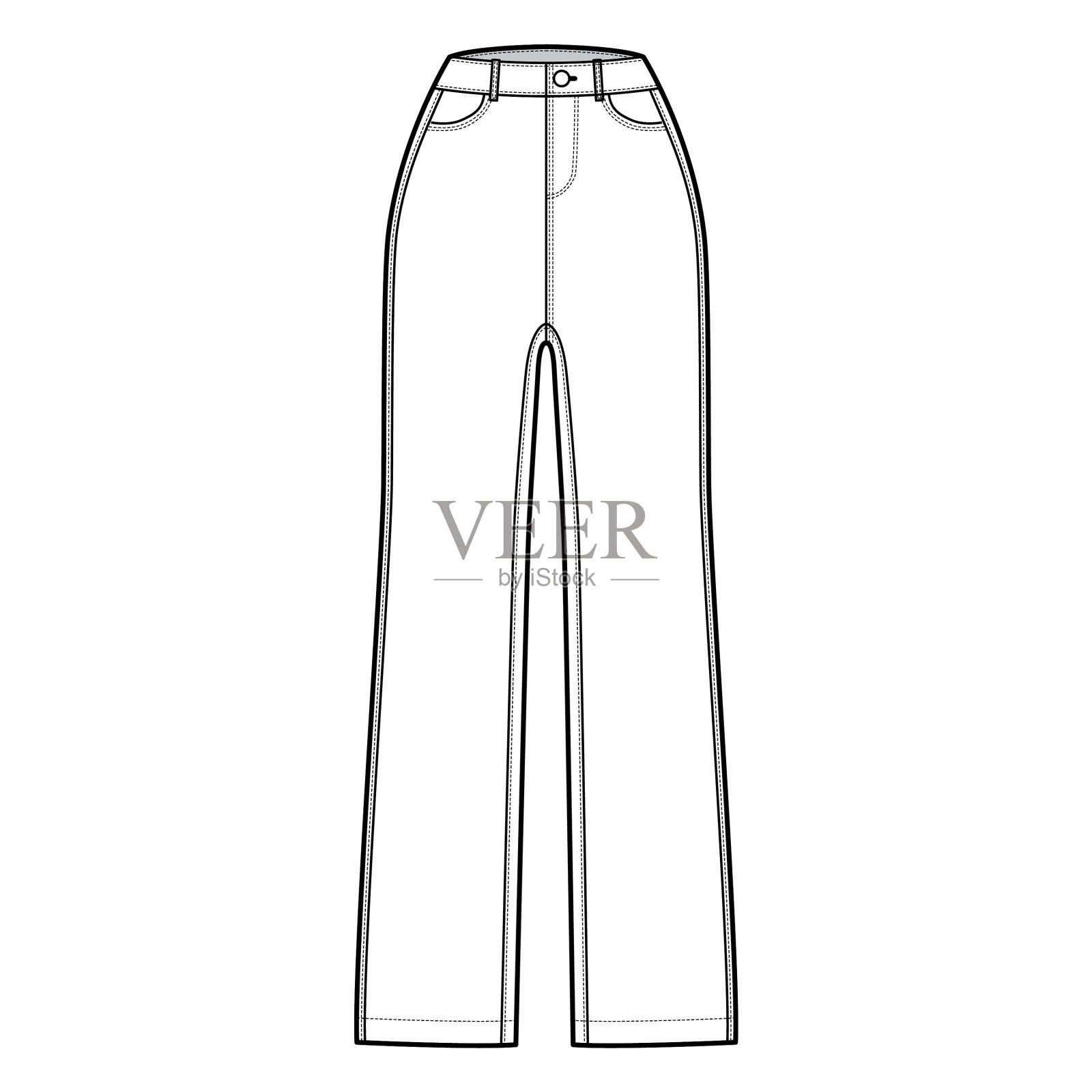 牛仔牛仔裤技术时尚插画图片素材