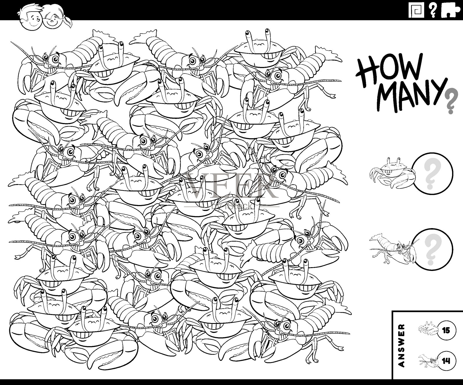 数卡通鸟教育游戏着色书页插画图片素材