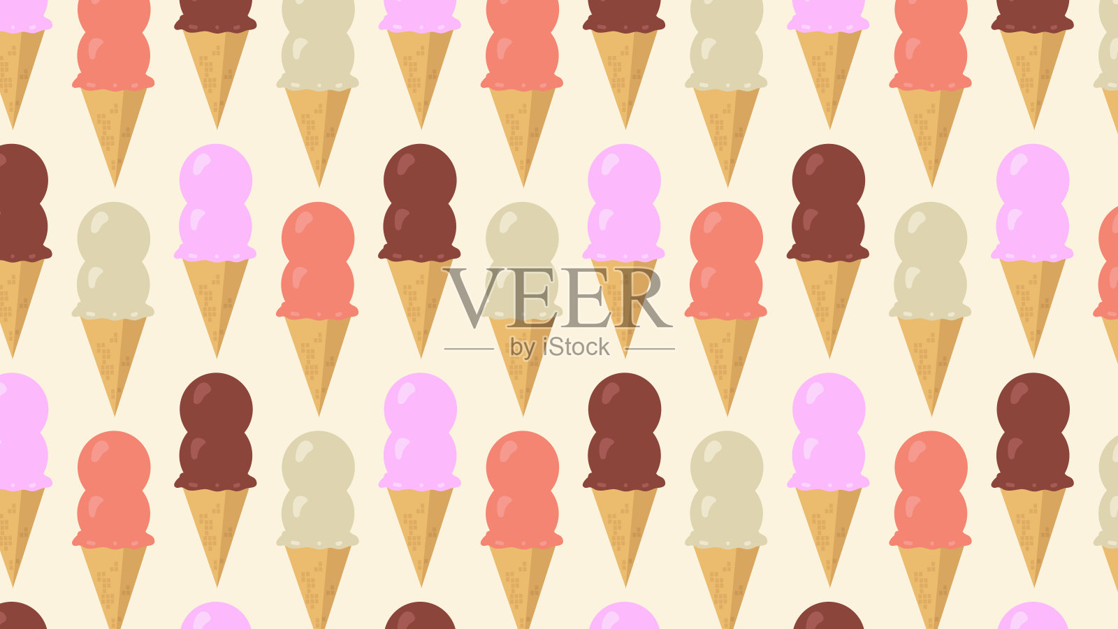 冰淇淋蛋筒图形图案插画图片素材