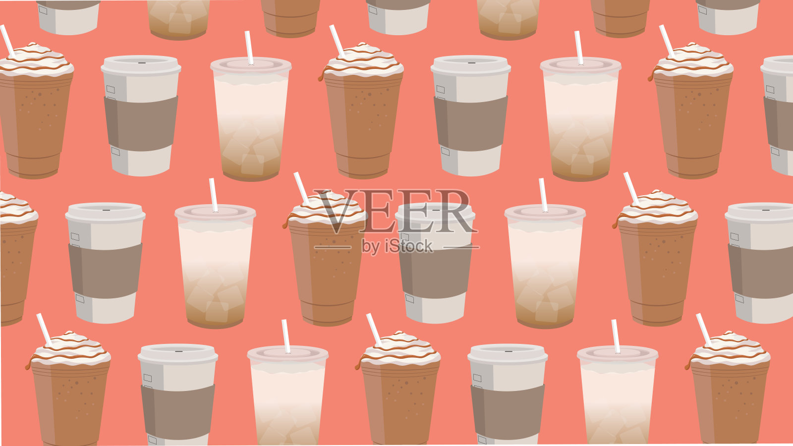 咖啡图形模式插画图片素材