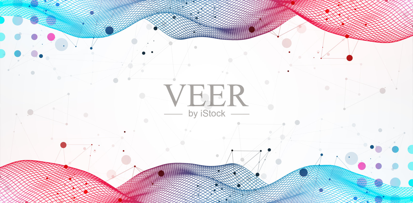 线框波。时尚的流体封面设计，具有丛状效果。技术背景。插画图片素材