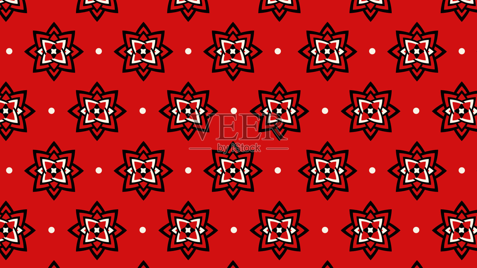 红色假日一品红图案插画图片素材