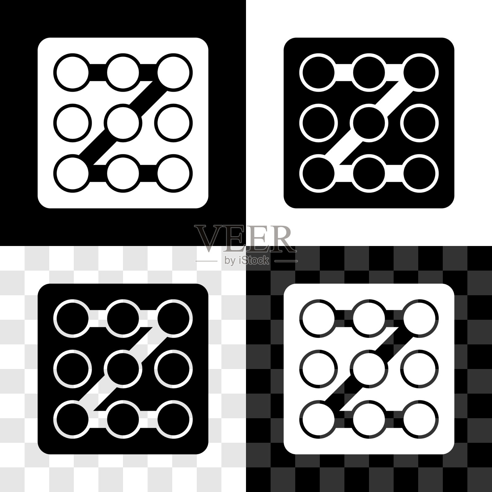 设置图形密码保护和安全访问图标素材