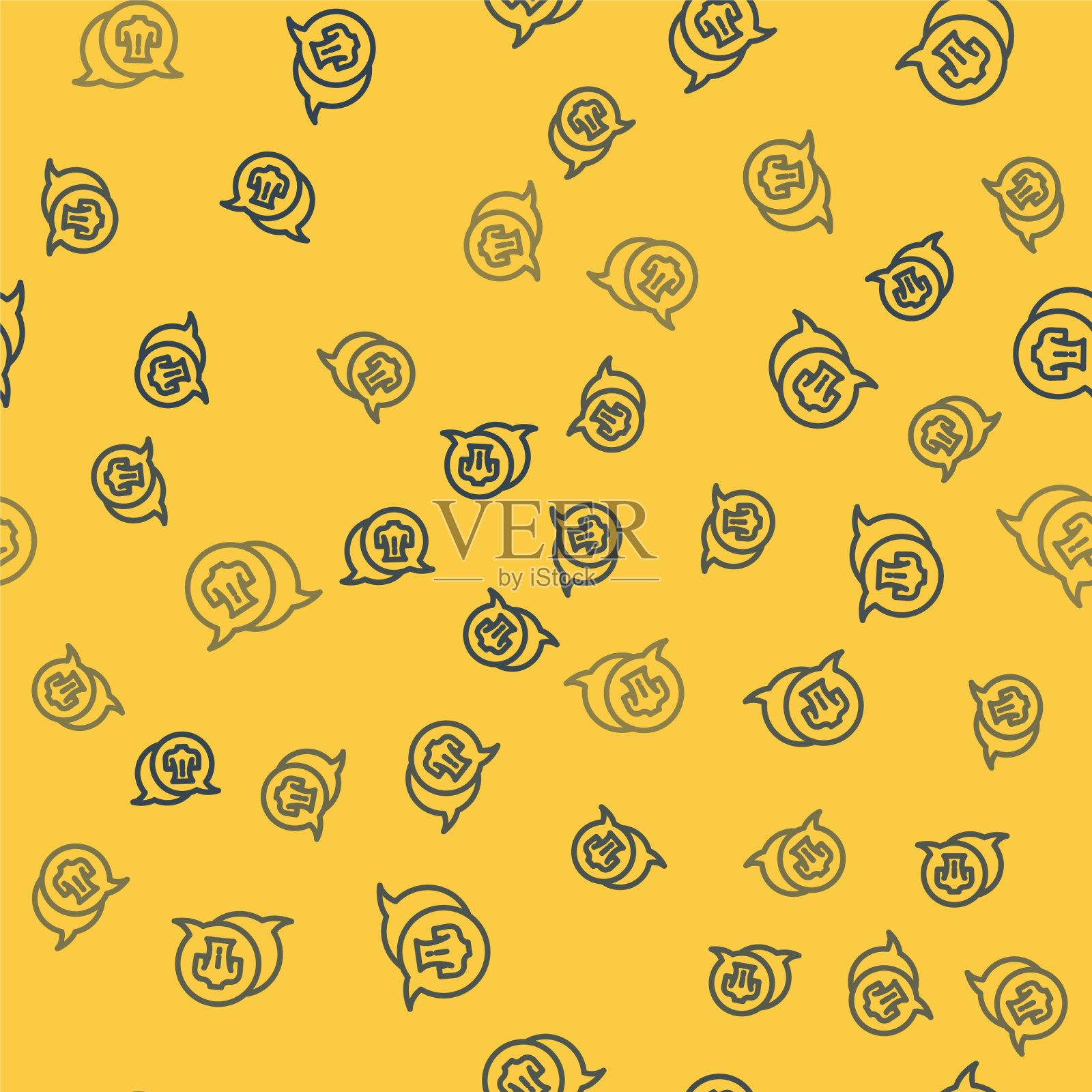 蓝线按摩图标隔离无缝图案插画图片素材