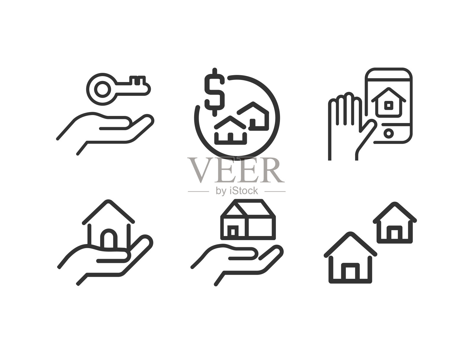 房地产图标集。图标素材