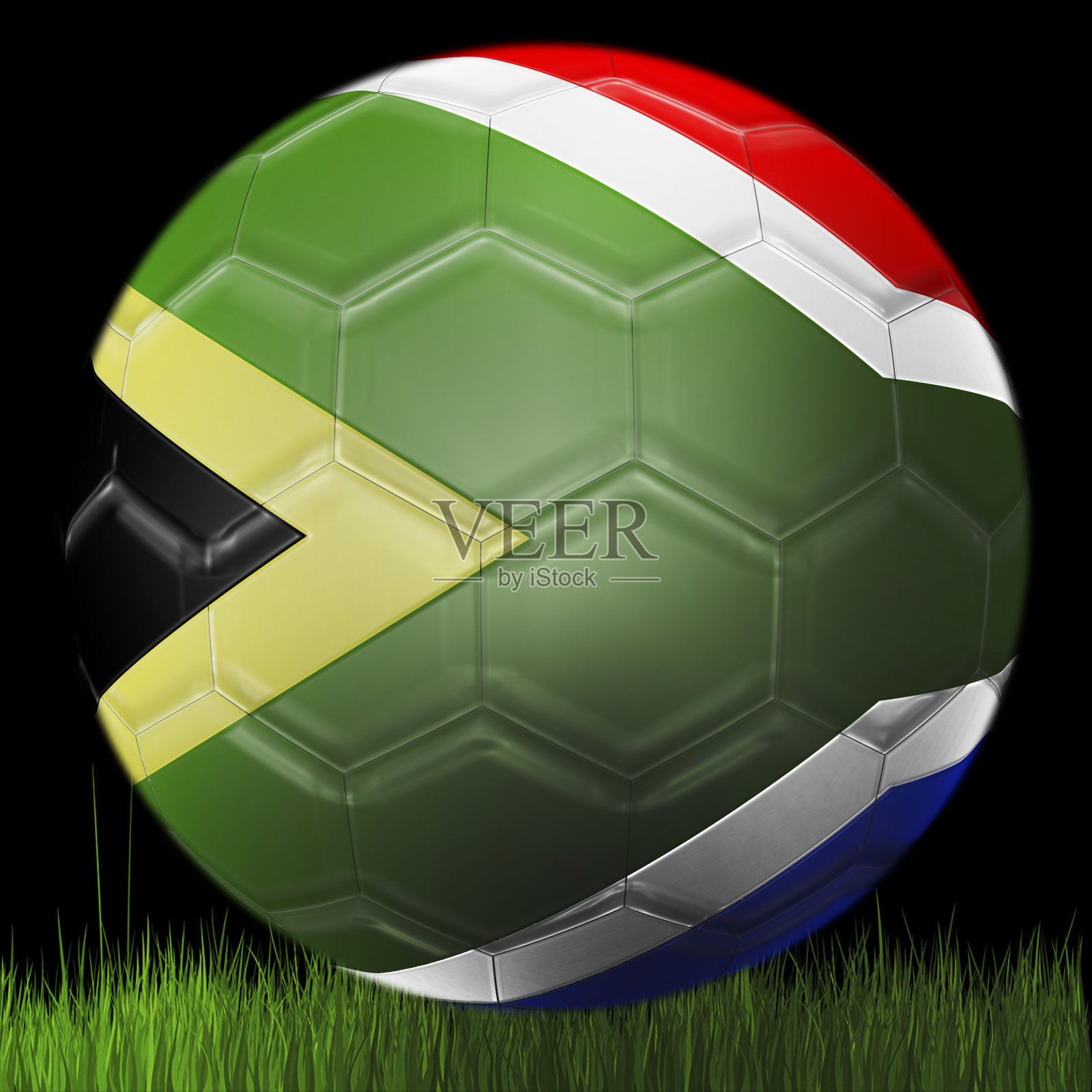 南非足球插画图片素材