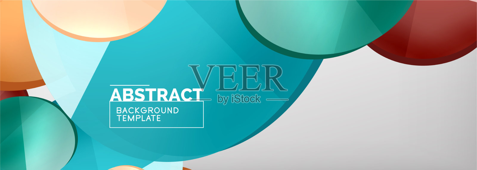 抽象光滑圆形背景插画图片素材