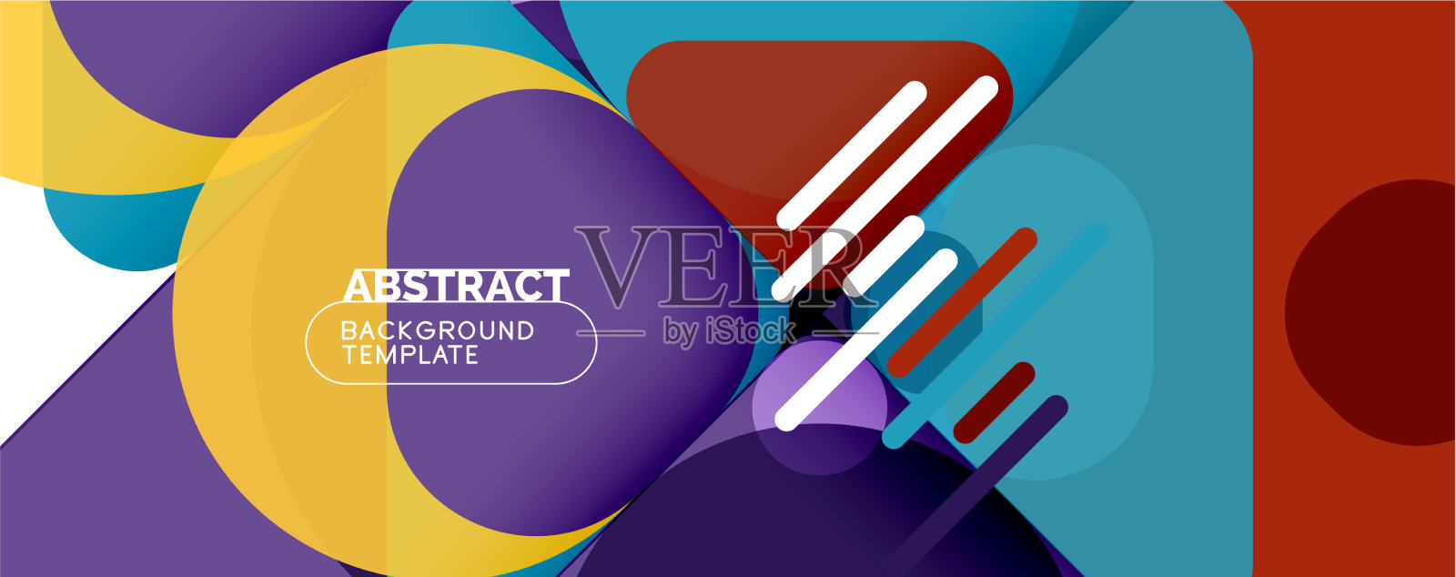 现代几何圆形和动态线条插画图片素材