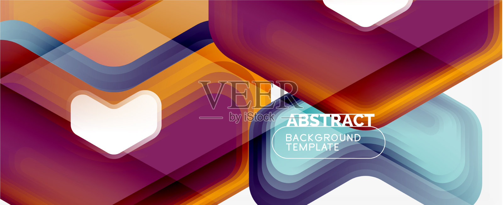 三维箭头几何构成抽象插画图片素材