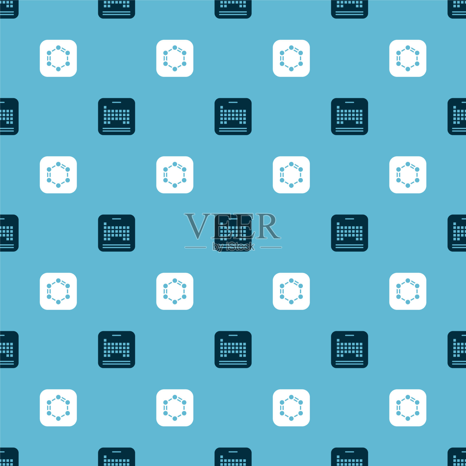 设置元素周期表和分子式苯环图标素材