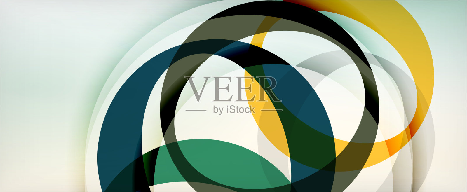 环形几何形状o字母重复插画图片素材