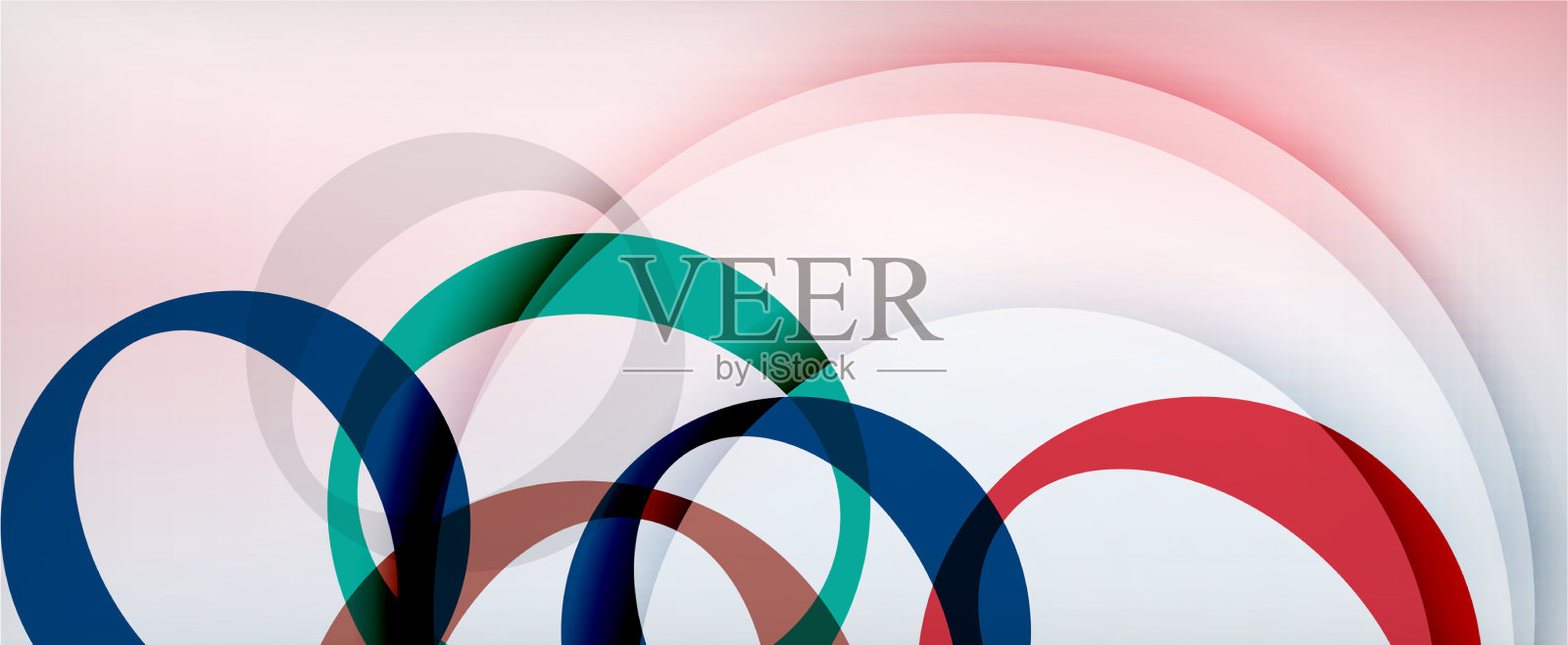 环形几何形状o字母重复插画图片素材