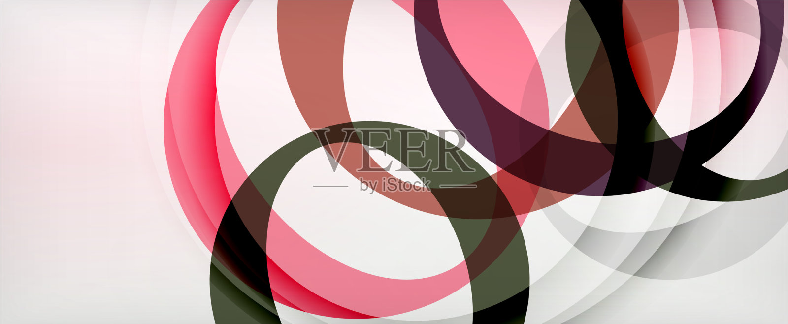 环形几何形状o字母重复插画图片素材