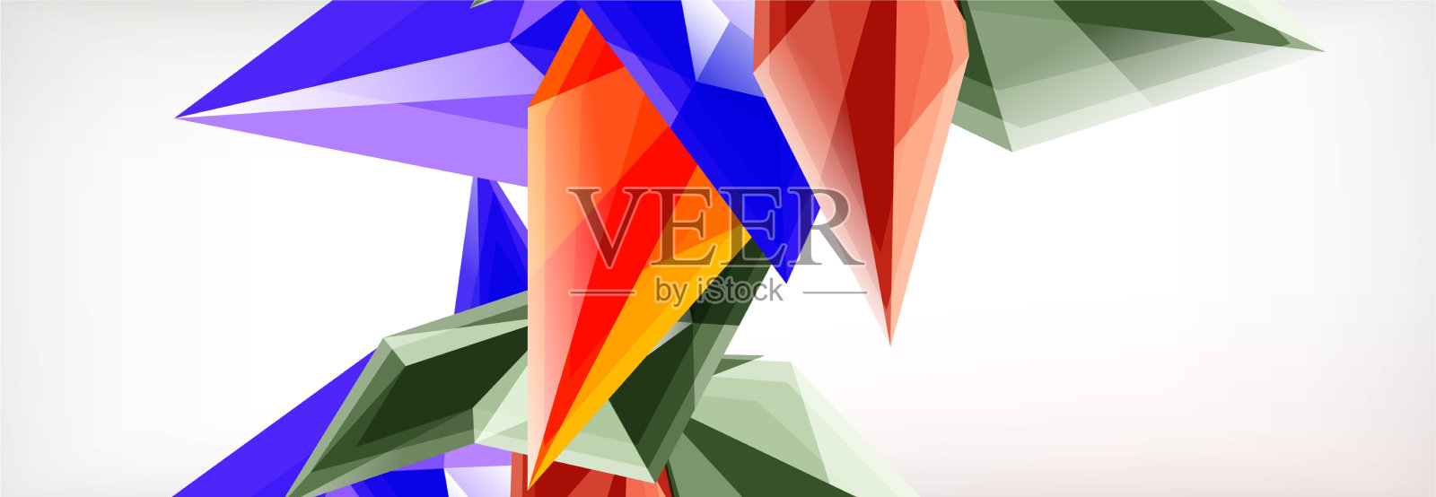 三维三角形和金字塔抽象插画图片素材