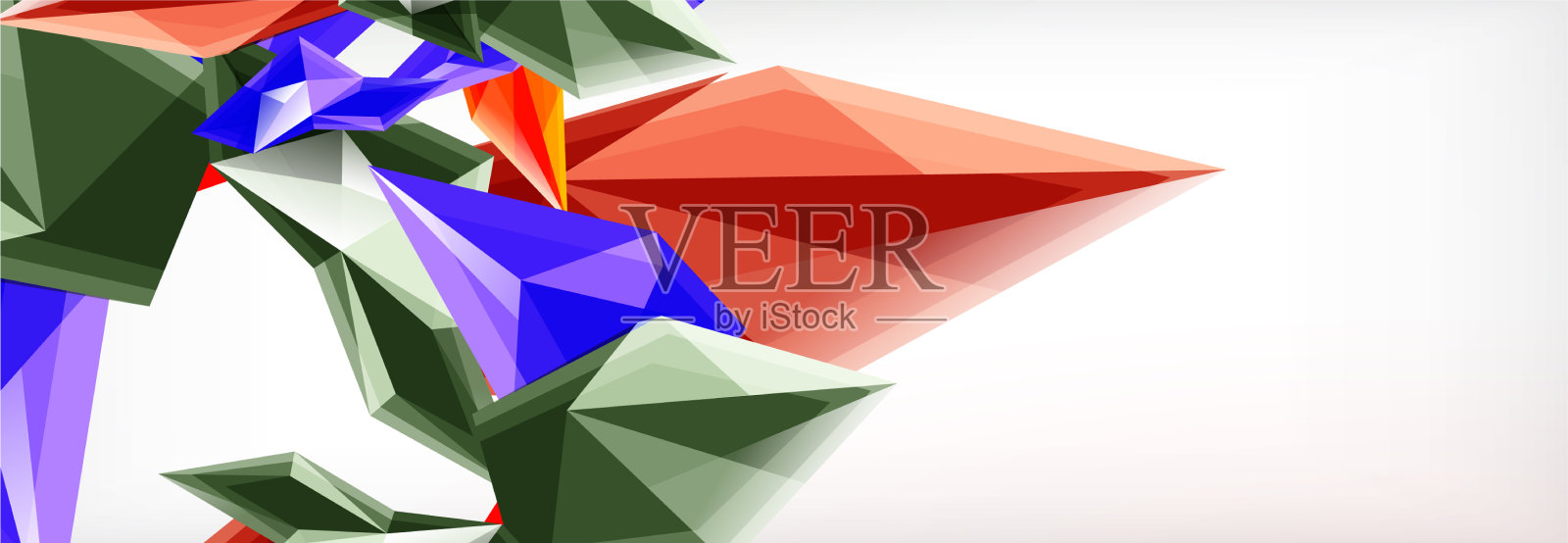 三维三角形和金字塔抽象插画图片素材