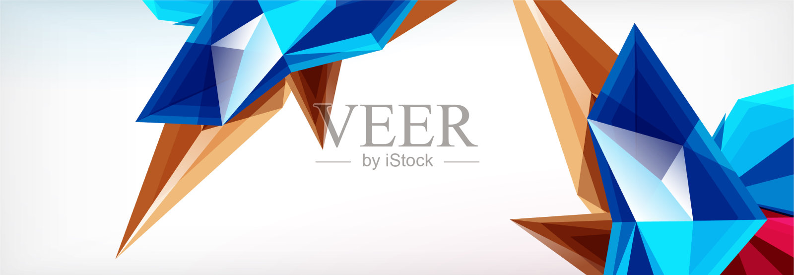 三维三角形和金字塔抽象插画图片素材