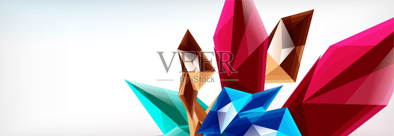 三维三角形和金字塔抽象插画图片素材