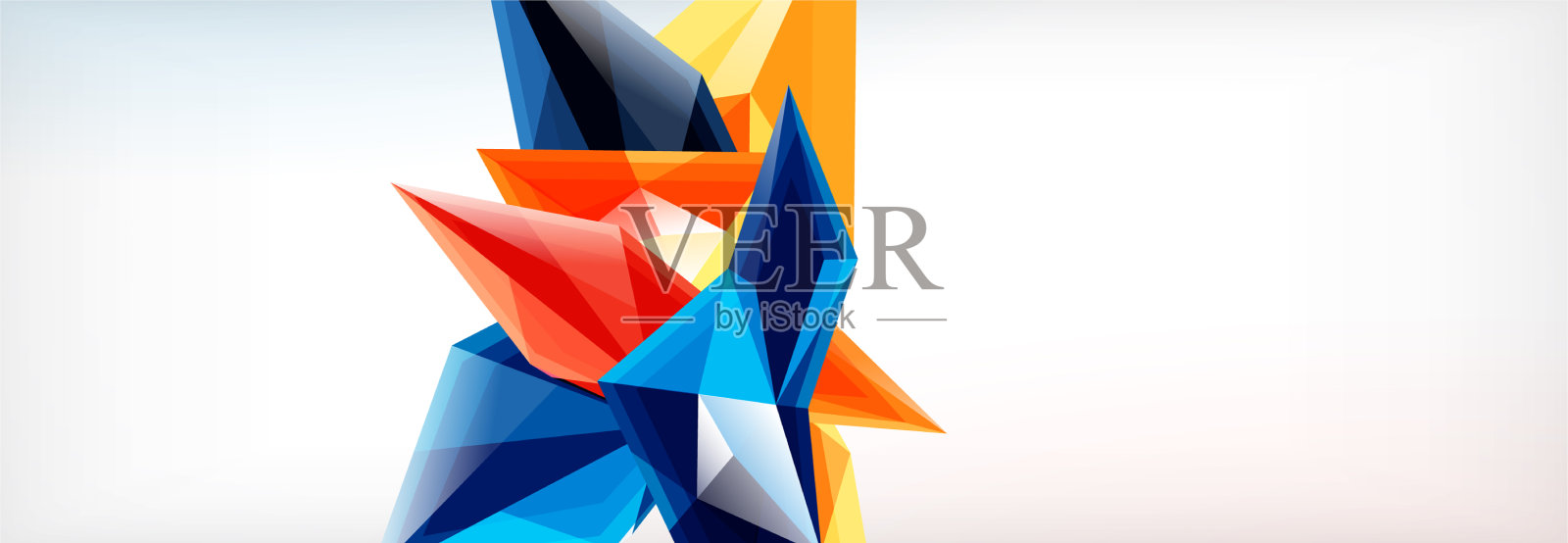 三维三角形和金字塔抽象插画图片素材