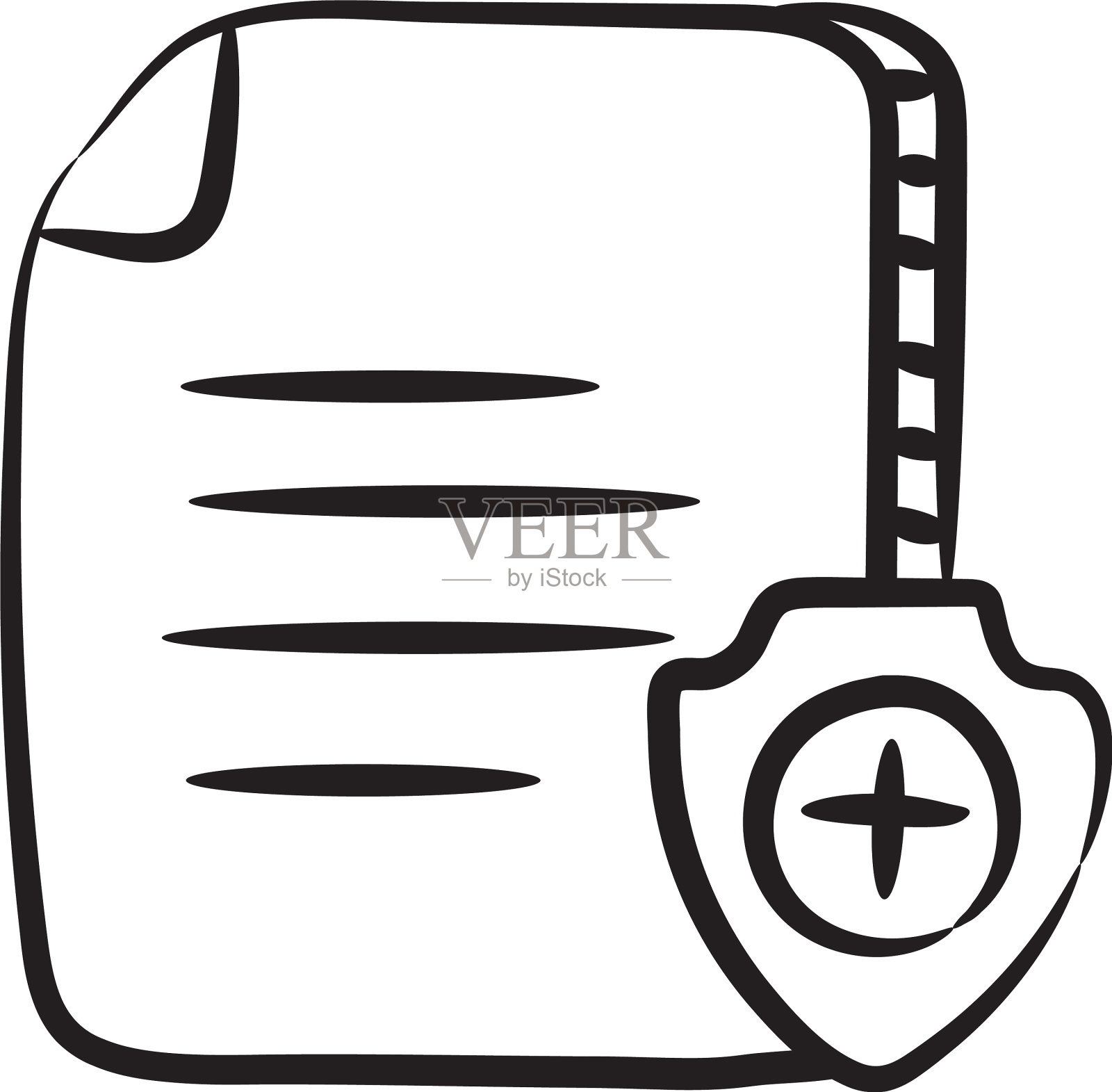 文件安全插画图片素材