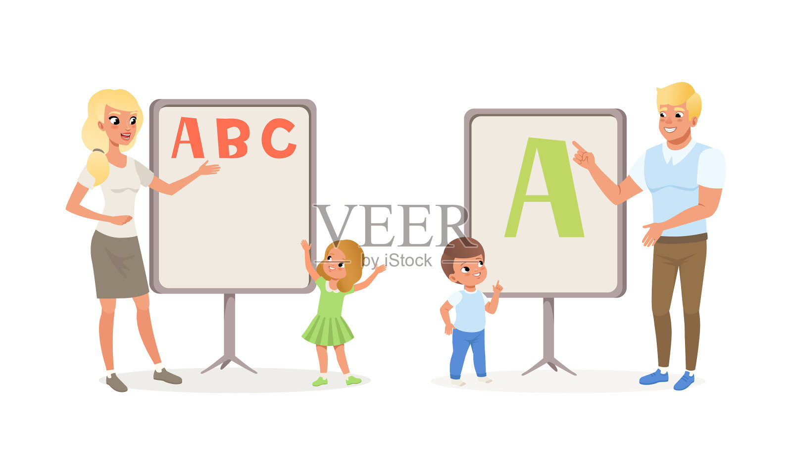 可爱的孩子用他们的设计元素图片