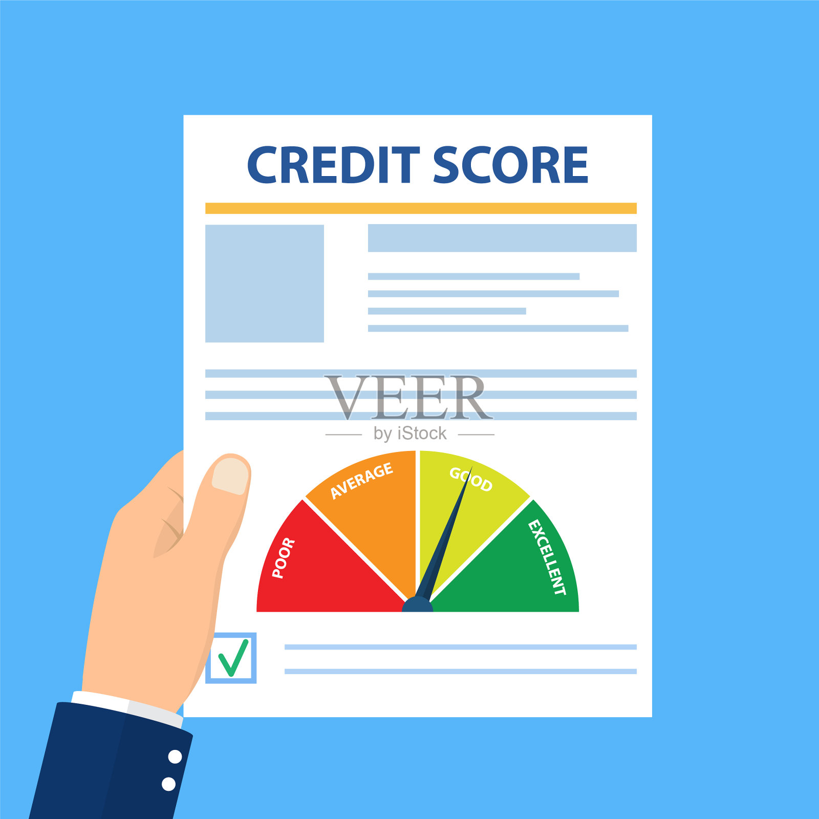 信用评分规插画图片素材